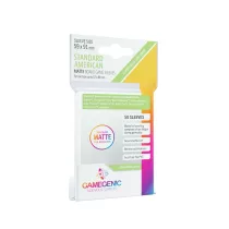 Gamegenic - MATTE Standard American-Sized Boardgame Sleeves 59 x 91 mm - Clear (50 Sleeves)-GGS10066ML