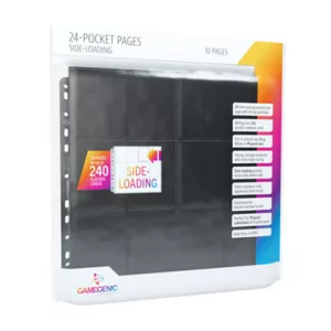 Gamegenic - 24-Pocket Sideloading Pages 10 pcs pack Black-GGS30011ML