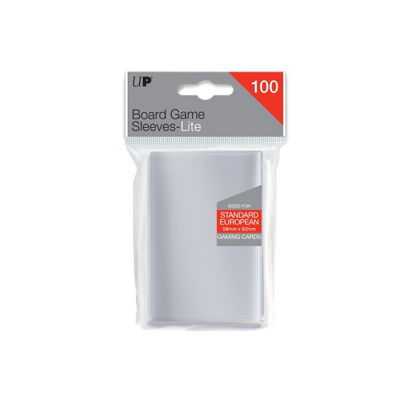 UP - Lite Standard European Board Game Sleeves 59mm x 92mm (100 Sleeves)-85944