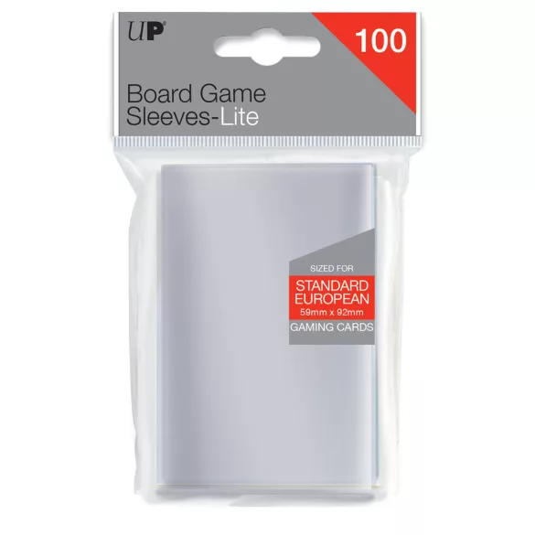 UP - Lite Standard European Board Game Sleeves 59mm x 92mm (100 Sleeves)-85944