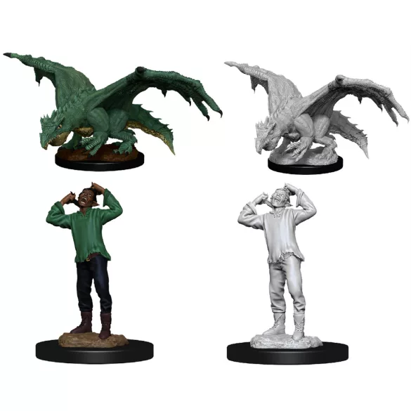 D&D Nolzur’s Marvelous Miniatures: Green Dragon Wyrmling & Afflicted Elf-90029