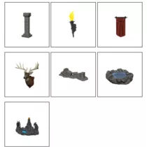 Wizkids Deep Cuts Unpainted Miniatures: Pools & Pillars-90045