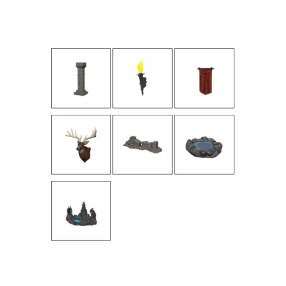 Wizkids Deep Cuts Unpainted Miniatures: Pools & Pillars-90045