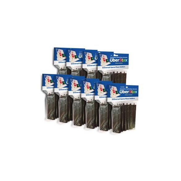 UberStax Universal Game Piece Holders Black 10-Pack-USBLACK