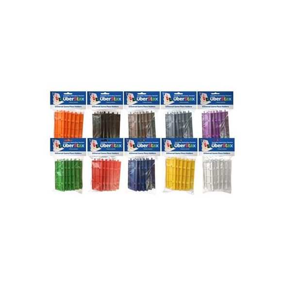 UberStax Universal Game Piece Holders Rainbow Display Box 10-Pack-USRainbow