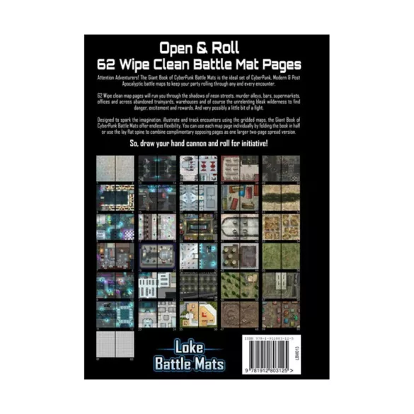 Giant Book of CyberPunk Battle Mats szerepjáték kiegészítő - angol kiadás