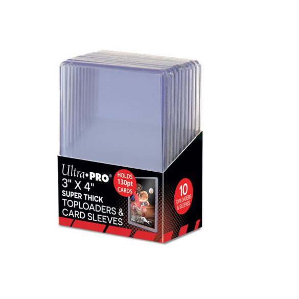 3" X 4" Super Thick 130PT Toploader with Thick Card Sleeves 10ct-15281
