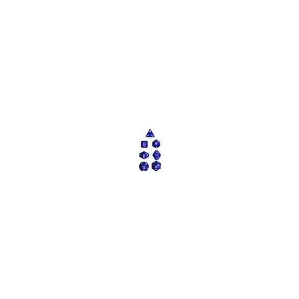 Chessex Opaque Polyhedral 7-Die Sets - Blue w/white-25406