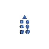 Chessex Opaque Polyhedral 7-Die Sets - Light Blue w/white-25416