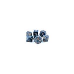 Chessex Opaque Polyhedral 7-Die Sets - Dusty Blue w/gold-25426