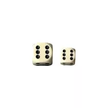 Chessex Opaque 16mm d6 with pips Dice Blocks (12 Dice) - Ivory w/black-25600