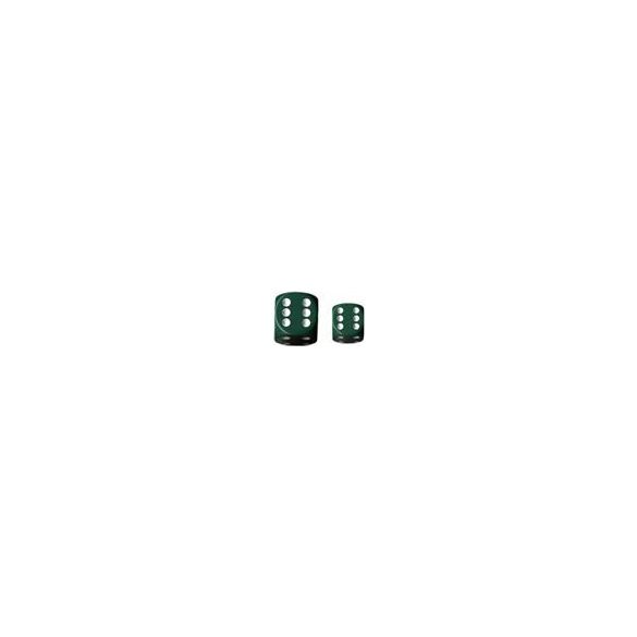Chessex Opaque 16mm d6 with pips Dice Blocks (12 Dice) - Green w/white-25605