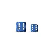 Chessex Opaque 16mm d6 with pips Dice Blocks (12 Dice) - Light Blue w/white-25616