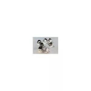 Chessex Specialty Dice Sets - Solid Metal Silver Colour Poly 7 die set-27021