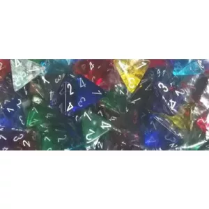Chessex Translucent Bags of 50 Dice - Bag of 50: Translucent d4-29604