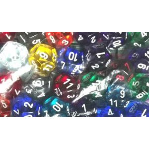 Chessex Translucent Bags of 50 Dice - Translucent d12-29612