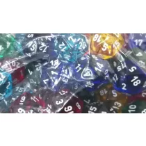 Chessex Translucent Bags of 50 Dice - Translucent d20-29620