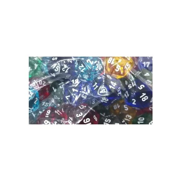 Chessex Translucent Bags of 50 Dice - Translucent d20-29620
