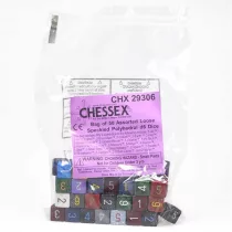 Chessex Speckled Bags of 50 Asst. Dice - Loose Speckled Polyhedral d6 Dice-29306