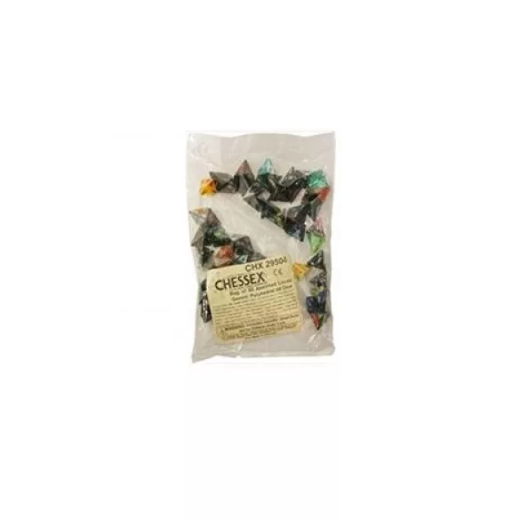 Chessex Gemini Bags of 50 Asst. Dice - Loose Gemini Poly. d4 Dice-29504