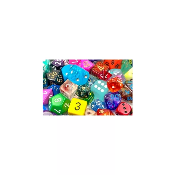 Chessex Loose Dice Samplers, Displays & 125 Polyhedral Dice Assortments-29908