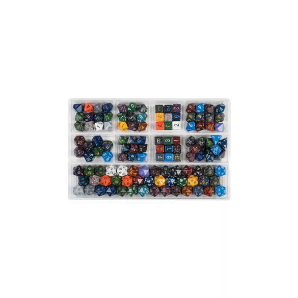 Chessex Loose Dice Samplers, Displays & 125 Polyhedral Dice Assortments-29911