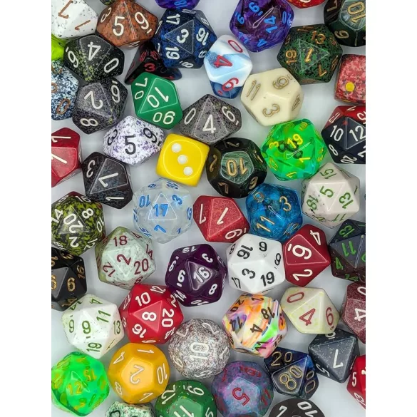 Chessex Loose Dice Samplers, Displays & 125 Polyhedral Dice Assortments-29911