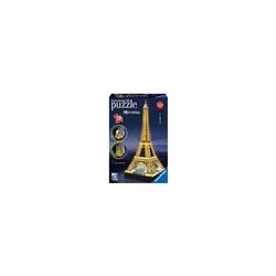 Ravensburger 3D Puzzle - Eiffelturm bei Nacht - 216pc - DE/EN-12579