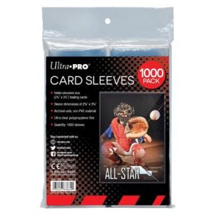UP - Clear Card Sleeves for Standard Size Trading Cards - 2.5" x 3.5" (1000 count retail pack)-83664