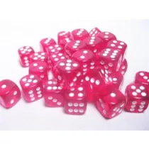 Chessex Translucent 12mm d6 with pips Dice Blocks (36 Dice) - Red w/white-23804