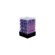 Chessex Opaque 12mm d6 with pips Dice Blocks (36 Dice) - Purple w/white-25807