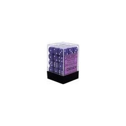 Chessex Opaque 12mm d6 with pips Dice Blocks (36 Dice) - Purple w/white-25807