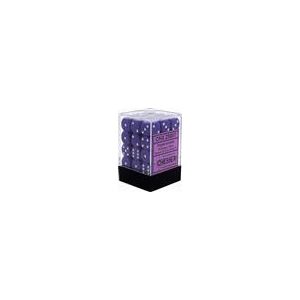 Chessex Opaque 12mm d6 with pips Dice Blocks (36 Dice) - Purple w/white-25807