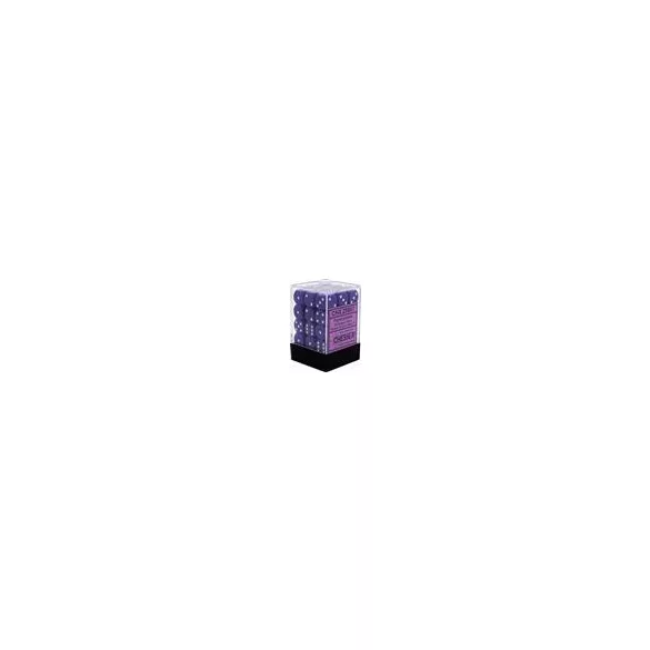 Chessex Opaque 12mm d6 with pips Dice Blocks (36 Dice) - Purple w/white-25807