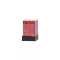 Chessex Opaque 12mm d6 with pips Dice Blocks (36 Dice) - Red w/black-25814