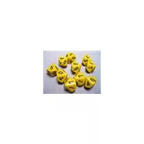 Chessex Opaque Polyhedral Ten d10 Set - Yellow/black-26202