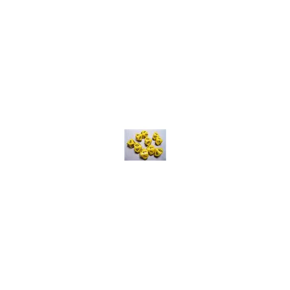 Chessex Opaque Polyhedral Ten d10 Set - Yellow/black-26202