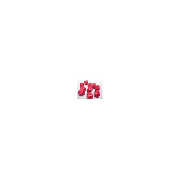Chessex Opaque Polyhedral Ten d10 Set - Red/black-26214