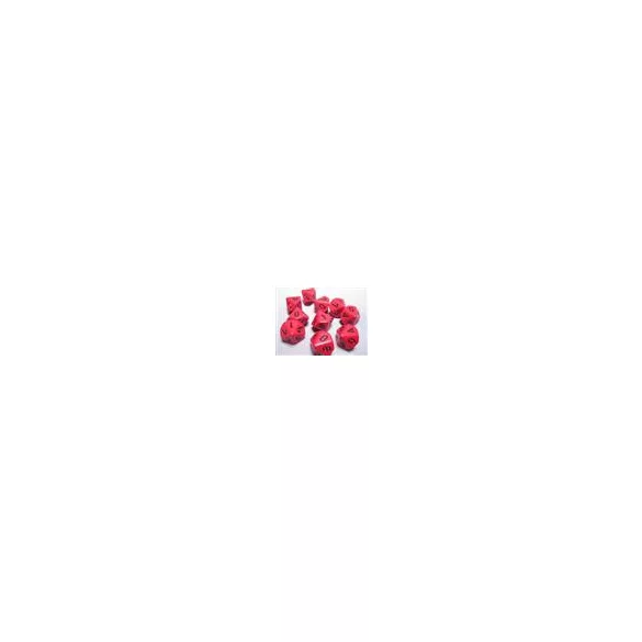 Chessex Opaque Polyhedral Ten d10 Set - Red/black-26214