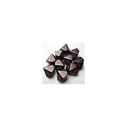 Chessex Opaque Polyhedral Ten d10 Set - Black/red-26218