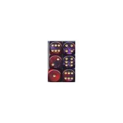 Chessex Gemini 16mm d6 with pips Dice Blocks (12 Dice) - Purple-Red w/gold-26626