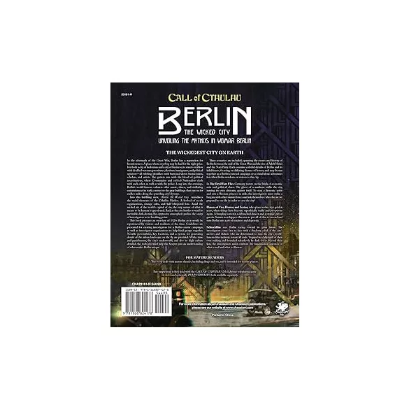 Call of Cthulhu RPG – Berlin: The Wicked City (EN) szerepjáték-kiegészítő
