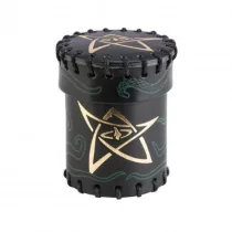Call of Cthulhu Black & green-golden Leather Dice Cup-CCTH101
