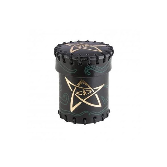 Call of Cthulhu Black & green-golden Leather Dice Cup-CCTH101