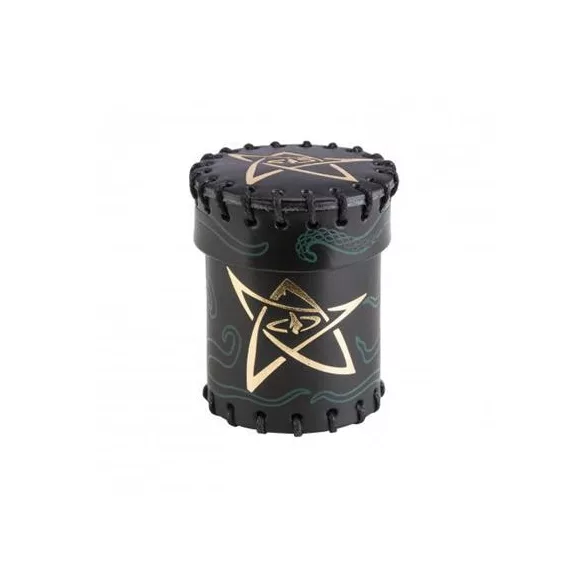 Call of Cthulhu Black & green-golden Leather Dice Cup-CCTH101