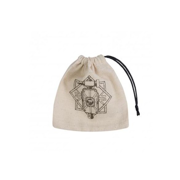 Dwarven Beige & black Basic Dice Bag-BDWA102