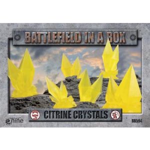 Battlefield In A Box - Citrine Crystals - Yellow - (x6) - 30mm-BB594
