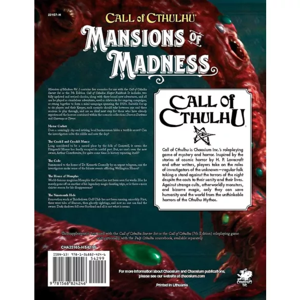 Call of Cthulhu RPG - Mansions of Madness Vol.I Behind Closed Doors - EN