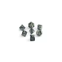 Chessex Gemini Polyhedral 7-Die Set - Black-Grey w/green-26445