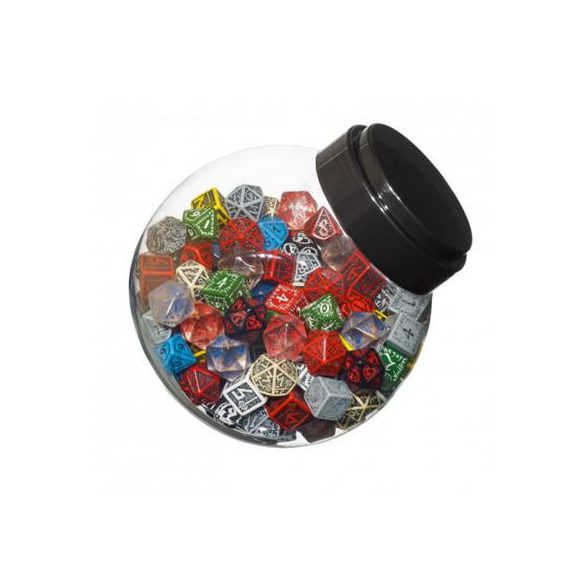 Jar of dice with D6, D10, D20 (150)-JMIX01